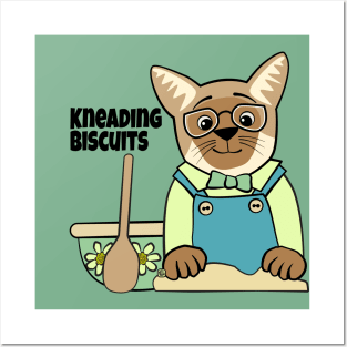 Siamese Cat Kneading Biscuits Posters and Art